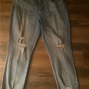 Distressed Blue Women Jeans